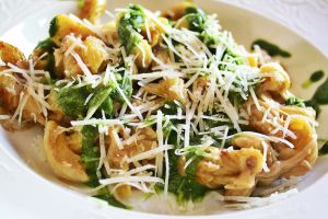 Spinach &amp; Oregano Pesto over Brown Butter Pasta fabulousfaresisters.com